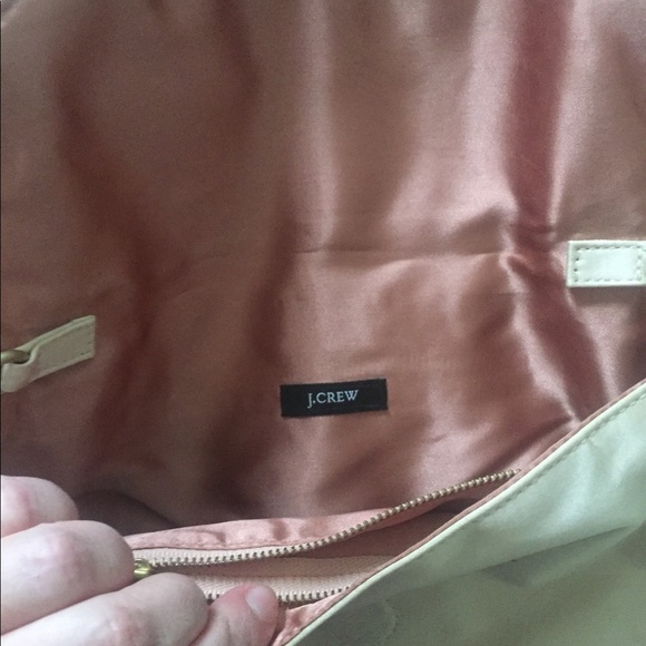 J.Crew shoulder purse/clutch in an ivory color - Picture 4 of 5